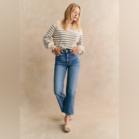 NWT! Sezane L’Iconique Droit Trousers in Denim Size 38/6 - Picture 6 of 10